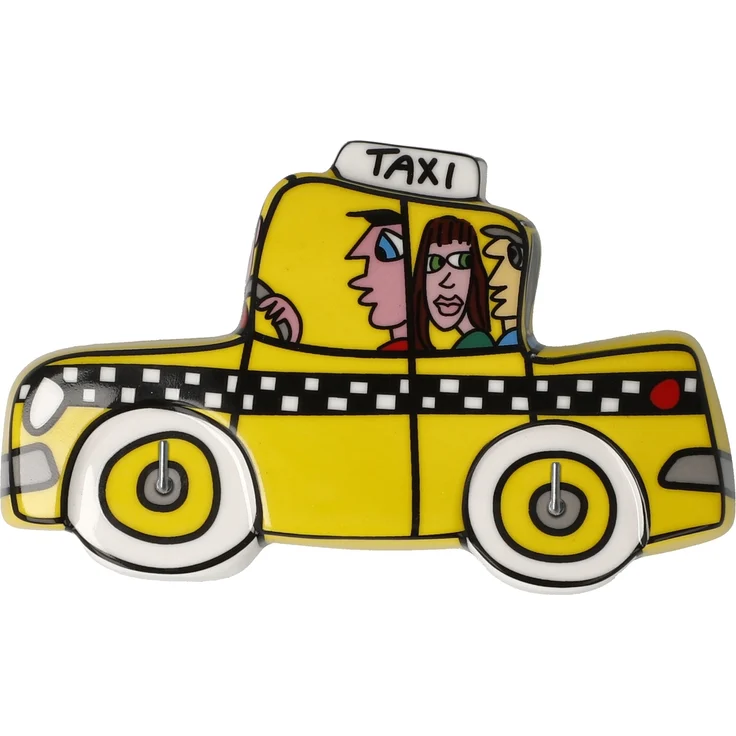 Goebel / James Rizzi Yellow Cab,Schlüsselbrett,13,5cm x 3,5cm x 8,5cm / Porzellan / 13,5cm x 3,5cm x 8,5cm – Bild 1