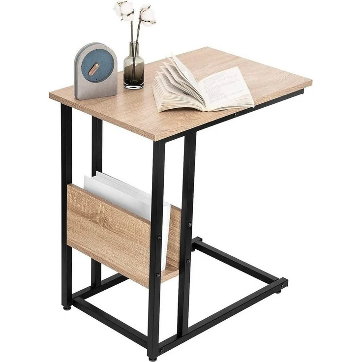 Woltu Beistelltisch (1-St), Kaffeetisch Couchtisch Sofatisch aus Metall MDF – Bild 1