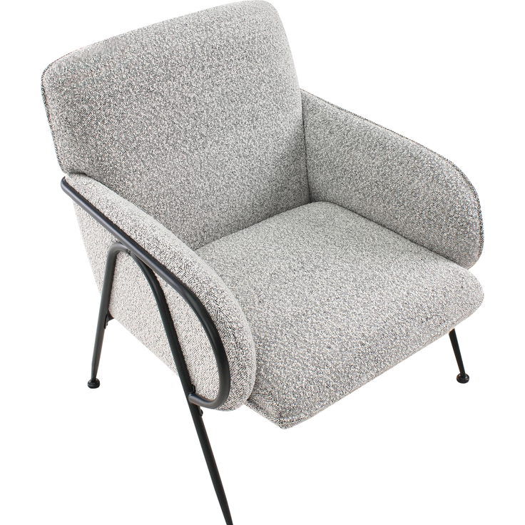 Sessel TRYSNES Stoff Schwarz Weiß – Bild 7