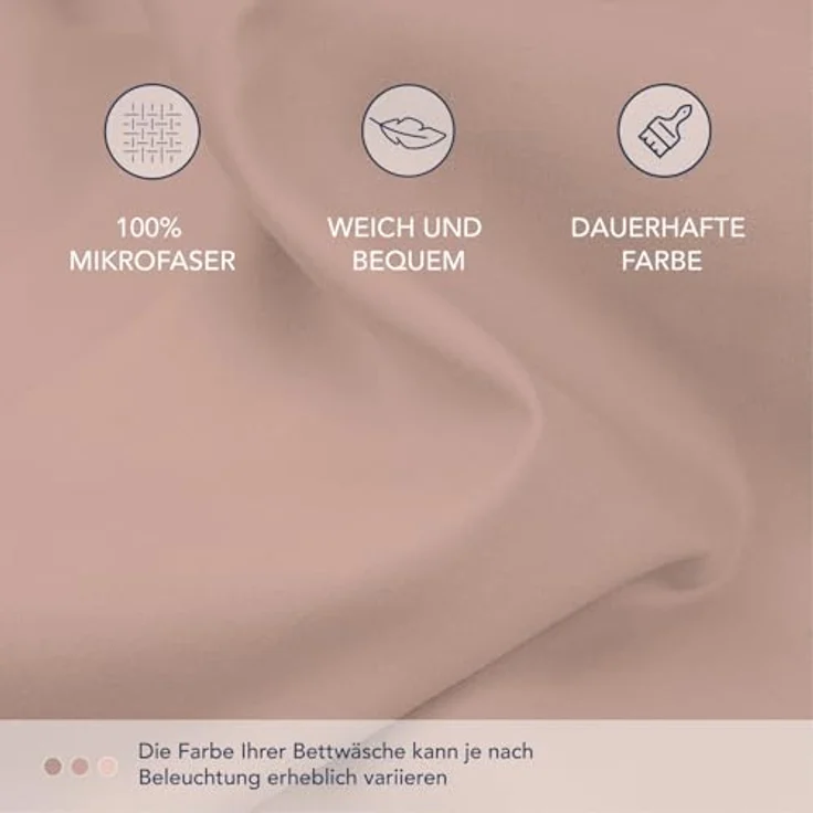 Dreamzie Spannbettlaken 180x200 cm - 35 cm Tiefe Tasche - 100% Mikrofaser Bettlaken - Hell-Pink, Schadstoffgeprüft(Oeko TEX), Bettlaken mit Gummizug – Bild 5