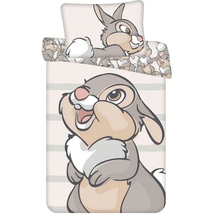 Bambi Baby Bettwäsche Disney Klopfer 100x135 cm 100% Baumwolle
