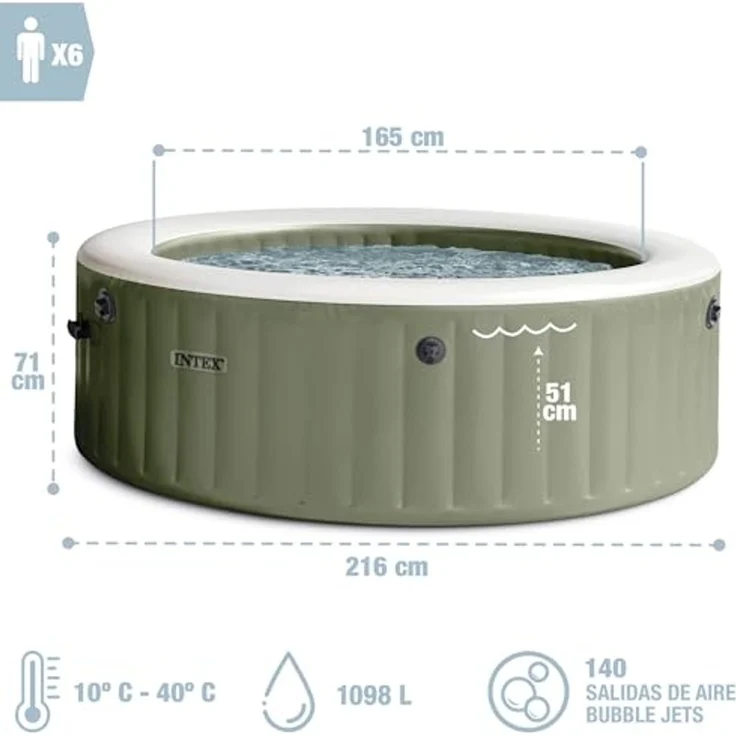Intex Whirlpool Bubble, (Set, 6-tlg), 165 cm Durchmesser – Bild 5