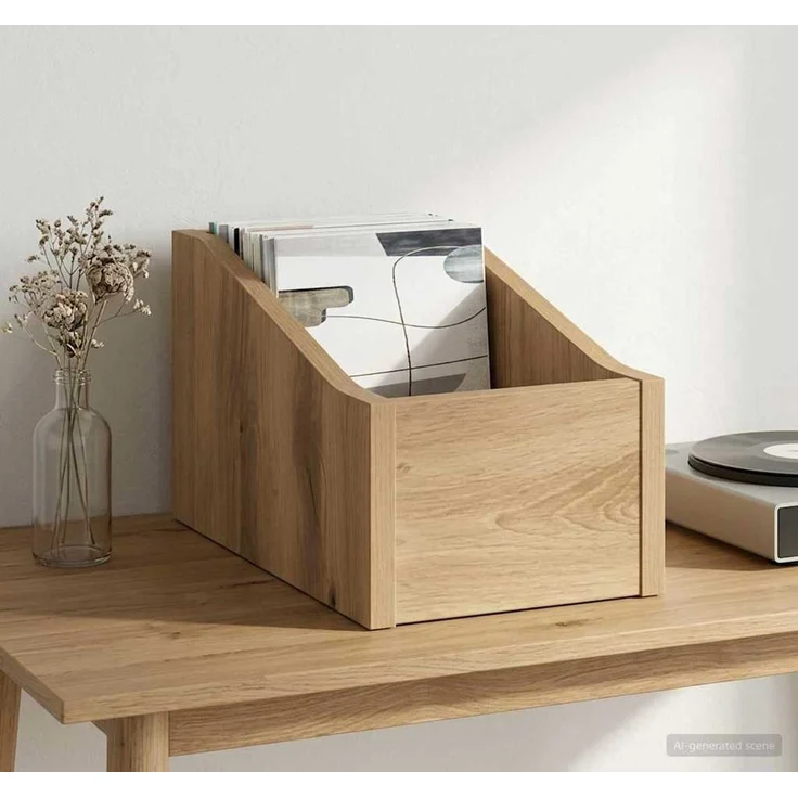 vidaXL LP Plattenbox Artisan-Eiche 18 x 32 x 18 cm Holzwerkstoff 8012808 – Bild 1