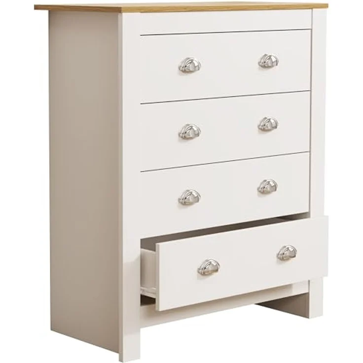 VCM Kommode & Sideboard Balusa 920372 Weiß H. 95 x B. 79 x T. 40 cm – Bild 4