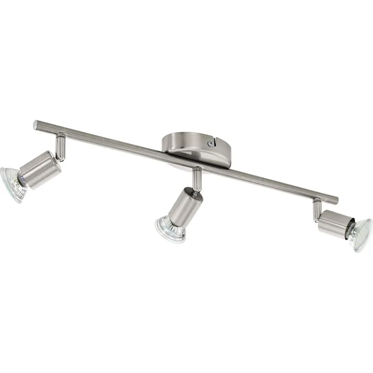 Eglo 92597 Spot BUZZ-LED Stahl nickel-matt GU10 max. 3X2,8W L:48,5cm B:6,5cm 3000K schwenkbar