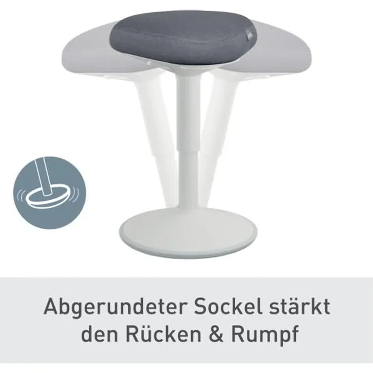 Leitz Sitzhocker Ergo Active 65440085 hellgrau – Bild 4