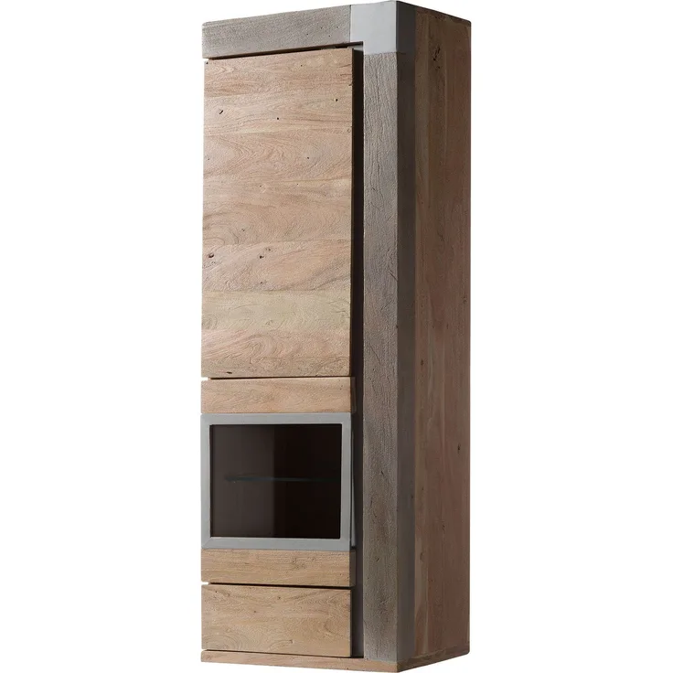 Hängevitrine Akazie 48 x 35 x 142 beige lackiert Amsterdam #112