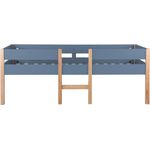 Etagenbett Hochbett Pinie und MDF Natur und Grau 210x99 cm