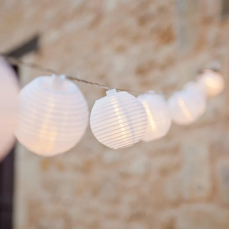 Lights4fun LED-Lichterkette 20er Lampion Lichterkette warmweiß – Bild 3