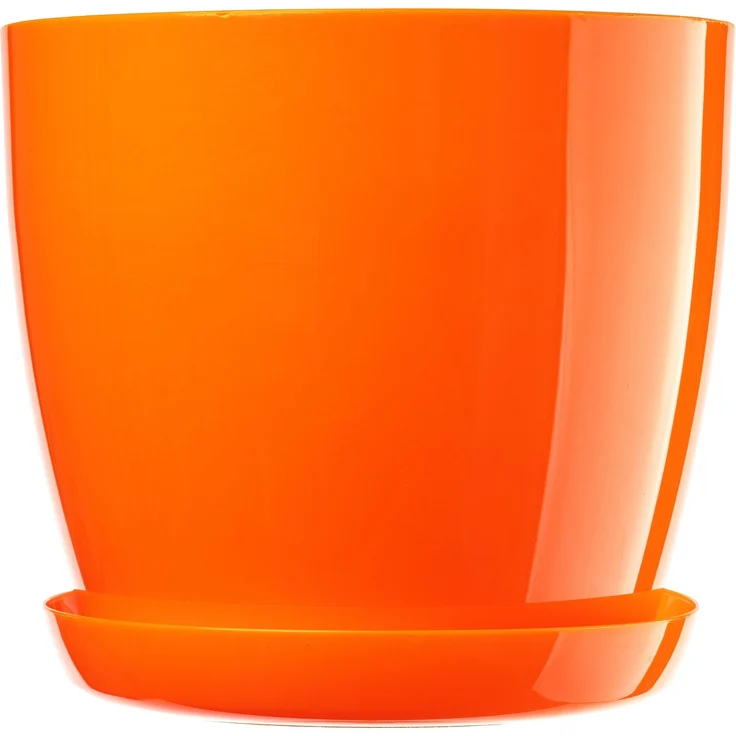 KADAX Blumentopf mit Ständer, Kunststoffabdeckung, Blumentopf, 16 cm, Orange – Bild 3