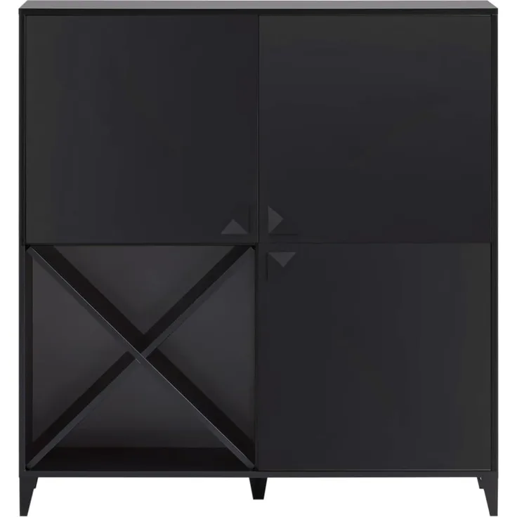 LOOKS BY WOLFGANG JOOP Highboard Classic, schwarz matt, 120 x 39 x 130 cm