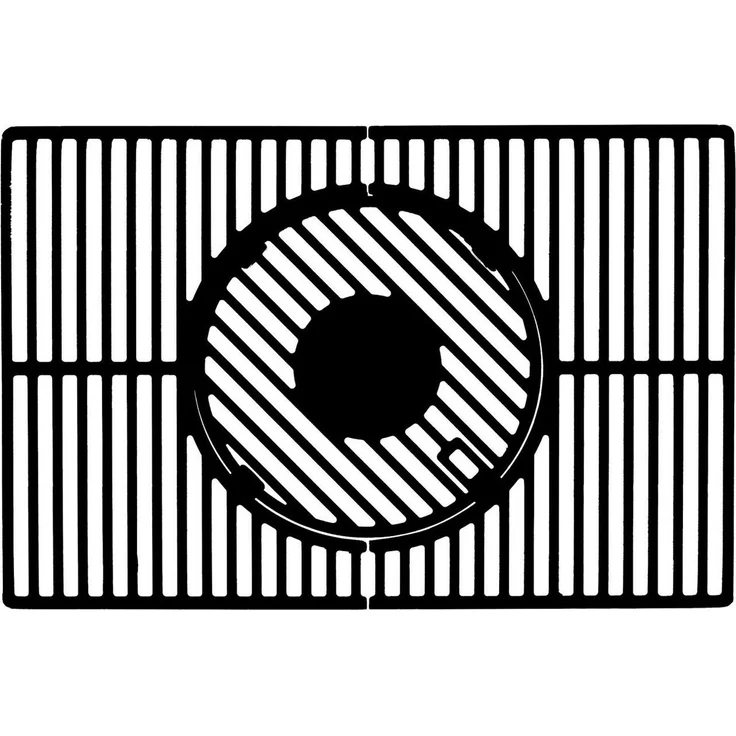 LANDMANN 15910 Modulus Grillrostsystem | Geeignet für Triton 3.1/ 4.1 | Mit modularem Basiseinsatz Ø30,5 cm für Grillplatte, WOK | Schwarz & eckig – Bild 1
