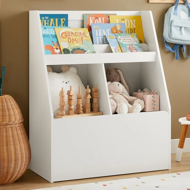 SoBuy KMB83-W Kinderregal, MDF, Lackiert, Weiß, 60 x 36 x 20 cm – Bild 2