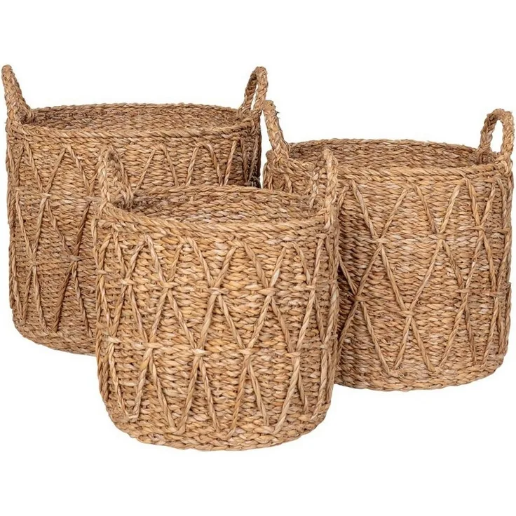 ebuy24 Allzweckkorb Krabi Korb Satz von 3 Stk. natur.