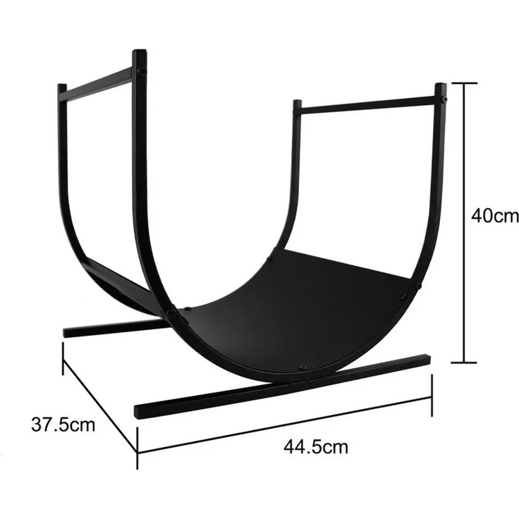 FIVMEN Kaminholzregal Kamin Holzregal U-Förm Metall Brennholzregal Holzstapelhalter, für Kaminbesteck, Holzlager Innenkamine, Outdoor Anzündwerkzeuge