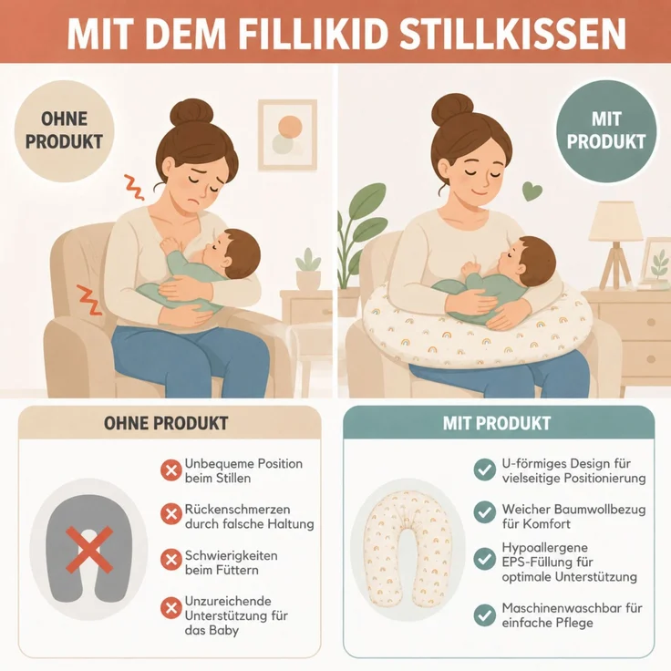 Fillikid Stillkissen Stillkissen EPS Mikroperlen 190 cm Exklusiv – Bild 4