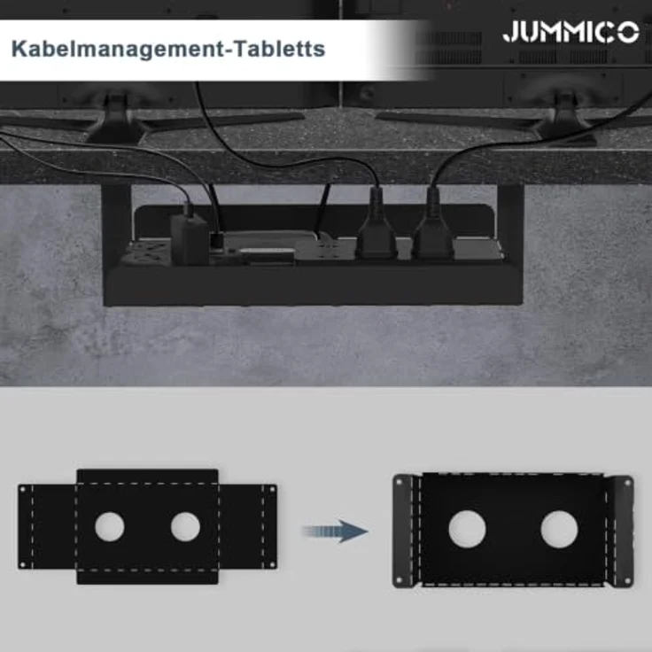 JUMMICO 180x80cm Höhenverstellbarer Schreibtisch mit Steckdose – Bild 5