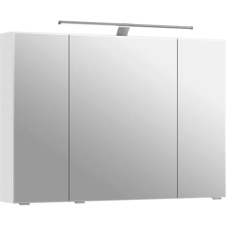 Pelipal Spiegelschrank 6005, Weiß, 6 Fächer, erweiterbar, Soft-Close-System, Made in Germany, 98x70.3x17 cm