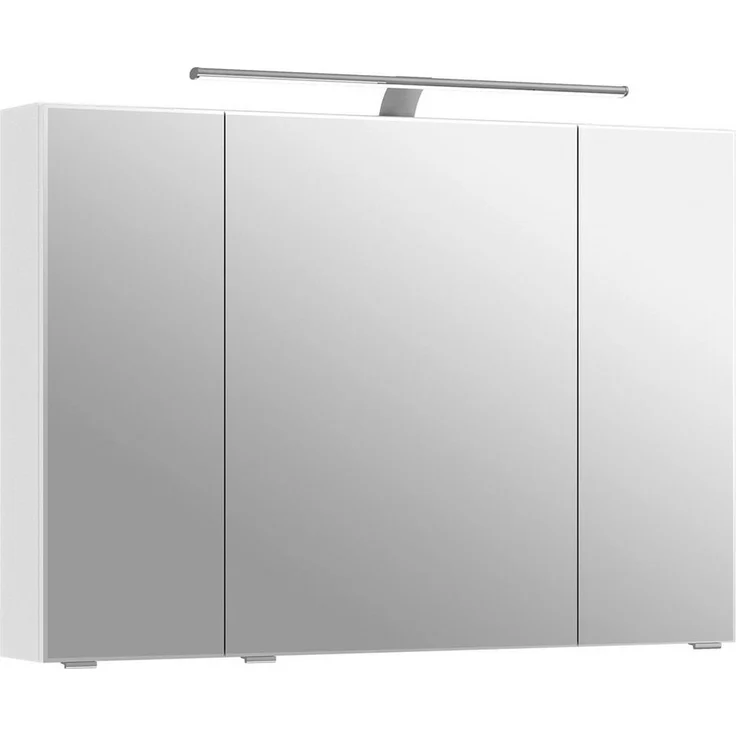 Pelipal Spiegelschrank 6005, Weiß, 6 Fächer, erweiterbar, Soft-Close-System, Made in Germany, 98x70.3x17 cm