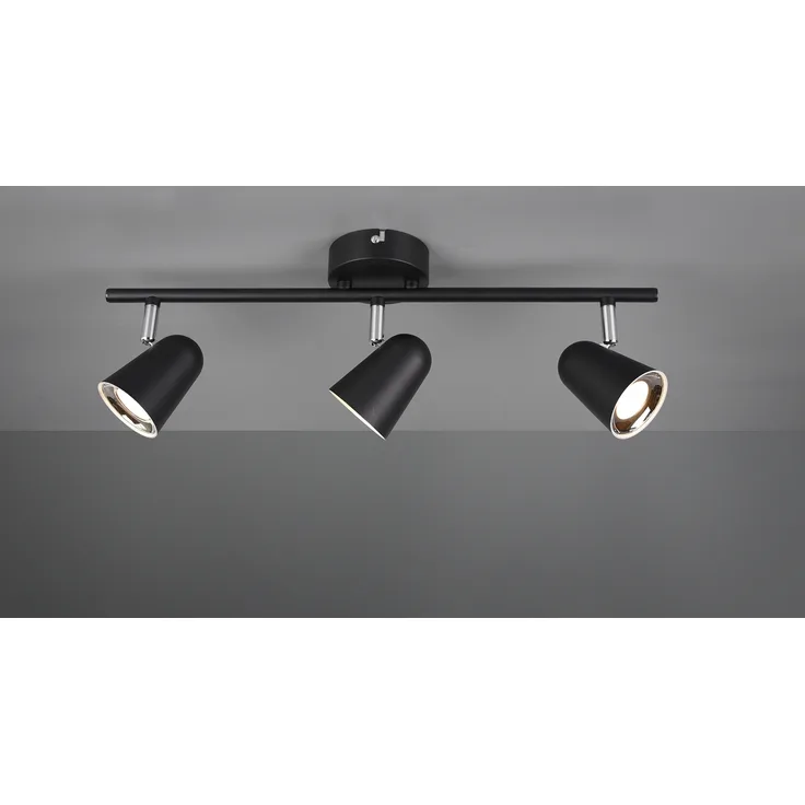 LED Deckenstrahler TOULOUSE Schwarz 3-flammig, Breite 48cm