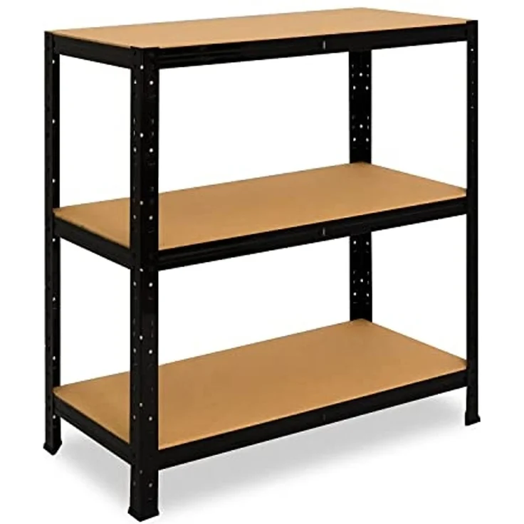 shelfplaza BLACK 90x70x60 cm Schwerlastregal in schwarz mit 3 Böden und 175 kg Traglast pro Boden – Bild 1