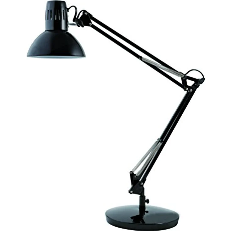 ALBA ARCHITEKT LED Schreibtischlampe, schwarz, energieeffizient mit verstellbarem Arm – Bild 1