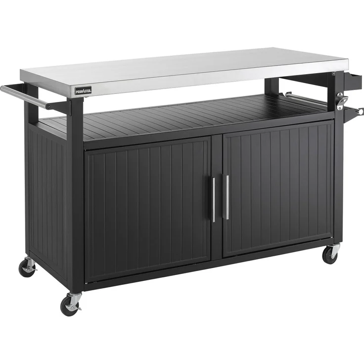 Primaster Grillwagen Napa XXL Universal 2-türig 153x90 cm schwarz – Bild 7