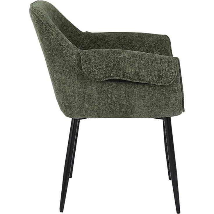 HOME DELUXE Esszimmerstuhl chenille CHENO - 1er Set Grün – Bild 6