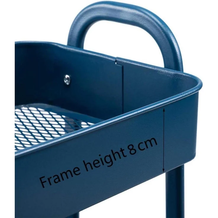 Rollwagen Metall 3-Etagen Küchenwagen Servierwagen Organizer mit Rädern – Bild 8
