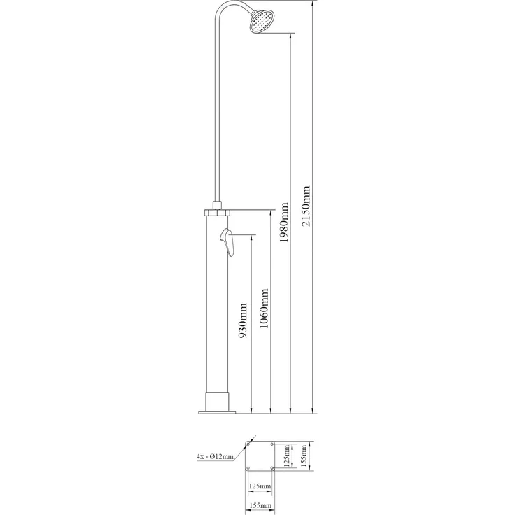 Solardusche Ampend 215 cm 9 L [casa. pro] – Bild 5