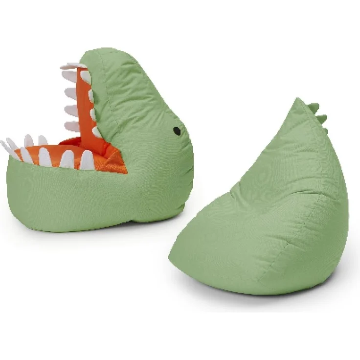 LUMALAND Kindersitzsack-Set "Dino" (2-tlg.) - indoor & outdoor - Pastell Grün – Bild 1