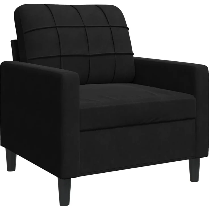 vidaXL Sessel Schwarz 60 cm Samt 4007609 – Bild 1