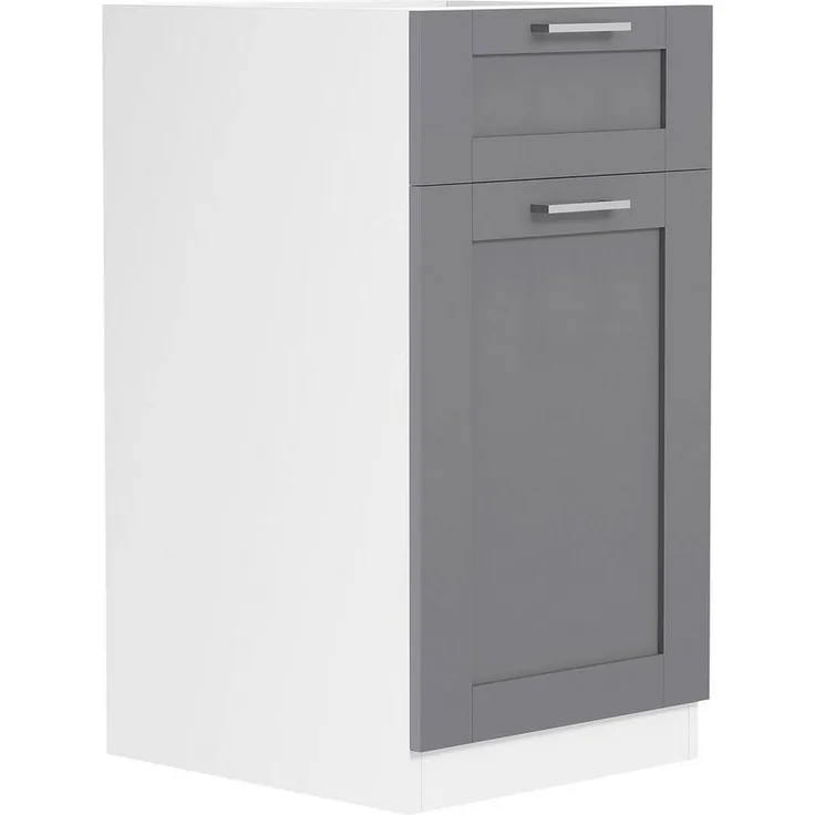 VCM Küchenmöbel Unterschrank Colura 919352 Weiß / Anthrazit H. 82 x B. 40 x T. 46 cm