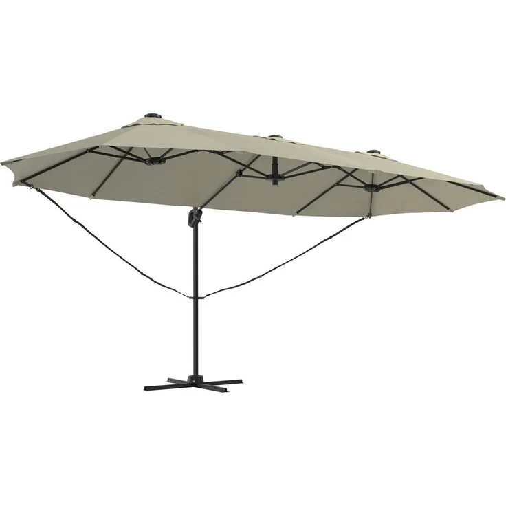 KONIFERA Ampelschirm »Elba« Twin in anthrazit oder creme erhältlich, LxB: 263x455 cm, BxLxH: 455x263x237 cm, um 360° drehbar – Bild 5