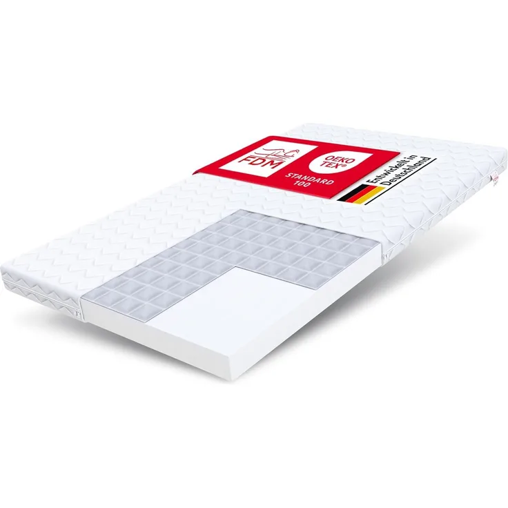 Kindermatratze BABY CARE Matratze 80x180 90x180 90x190 90x200 cm & weitere Größen, FDM, 9 cm hoch, (Babymatratze, waschbarer Bezug), Wendematratze mit zwei unterschiedlich festen Liegeseiten