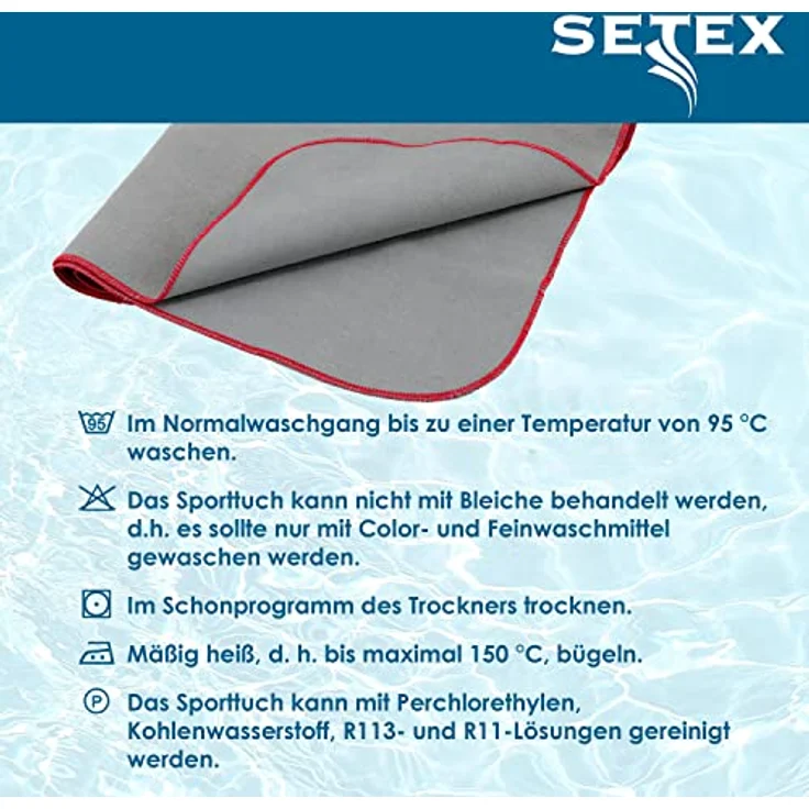 SETEX Sporthandtuch SETEX Sporttuch aus Evolon®, Evolon® (1-St), Komfort & Haltbarkeit: Hypoallergenes Evolon® - sanft zur Haut – Bild 7