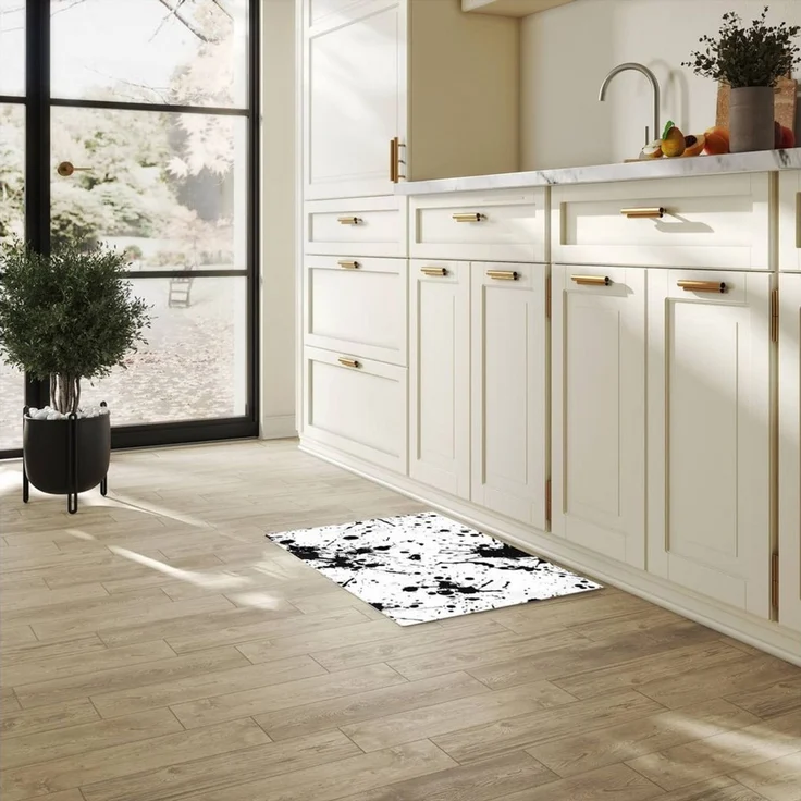 Primedeco Teppich Küchenteppich Farbkleckse PVC rutschfest abwaschbar Läufer, Rechteckig, Höhe: 3 mm, Pflegeleicht & Wasserabweisend – Bild 4