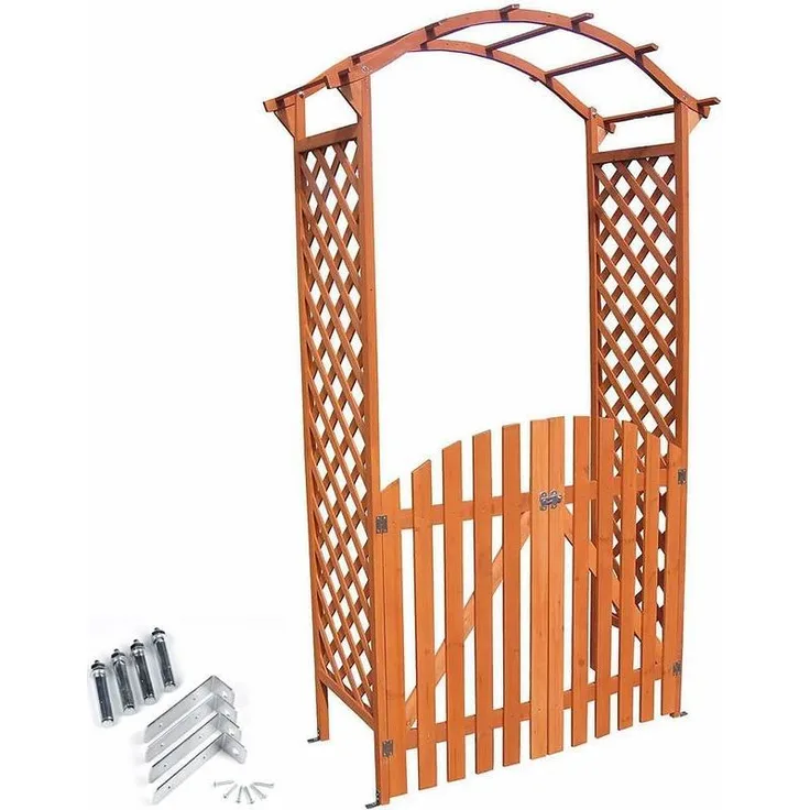 Rosenbogen Holz Eingangspergola Laubengang Holzbogen Garten Torbogen - Melko