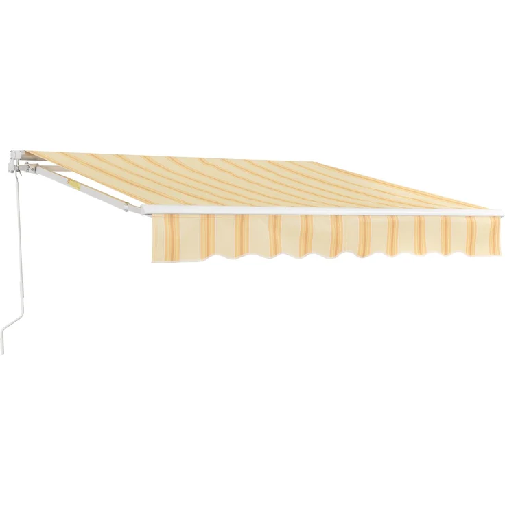 Markise Bitonto 350x250 cm Gelb/Weiß [en. casa] – Bild 2