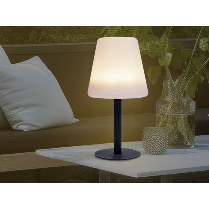 2er SET Outdoor Tischleuchten über Solar oder USB aufladbar, Höhe 25cm – Bild 7