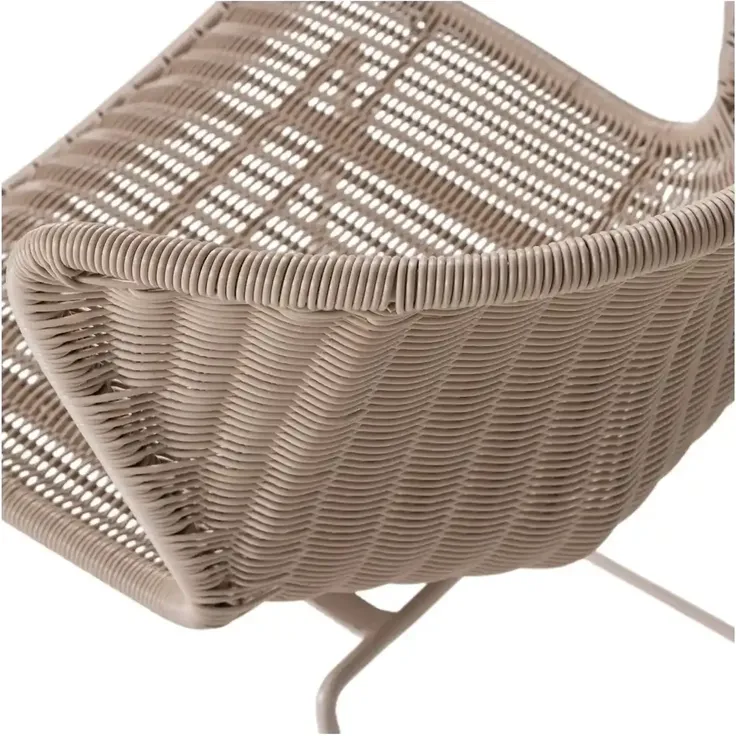 2er-Set Gartenstuhl Wings - Metall & Poly-Rattan, Sand – Bild 5