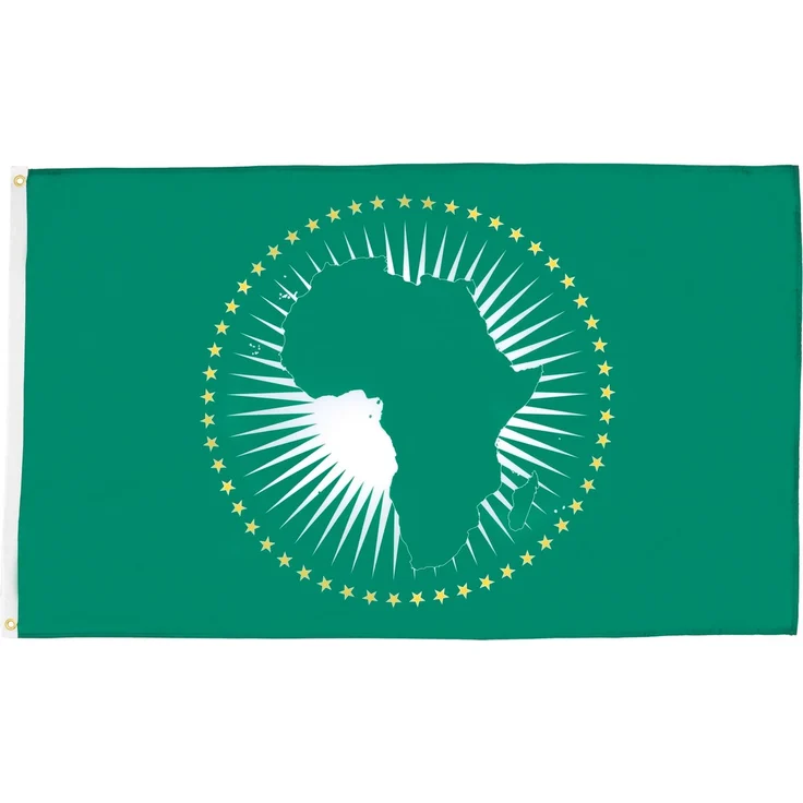AZ FLAG - Flagge Afrikanische Union - 90x60 cm - Afrika Fahne 100% Polyester mit Messing-Ösen - 50g