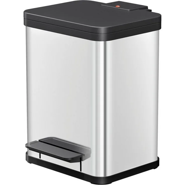 Hailo 'Öko Plus M' Treteimer, Stahlblech, Edelstahl, 17 Liter