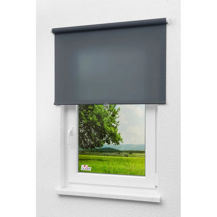 Lysel - Qualitätsspringrollo Tageslicht (B x H) 83cm x 190cm in dunkelgrau – Bild 4