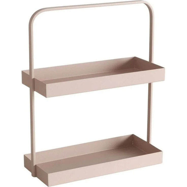 BOLTZE GRUPPE GmbH Etagere JAGO, H 38,5 cm, Beige, pulverbeschichtet, Eisen, (1-tlg), mit 2 Etagen und Tragegriff – Bild 3