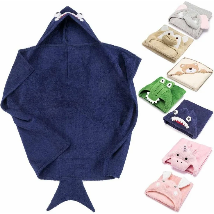 all Kids United Kapuzenhandtuch Babyhandtuch mit Kapuze, Baby Baumwoll Badetuch Bade-poncho – Bild 1