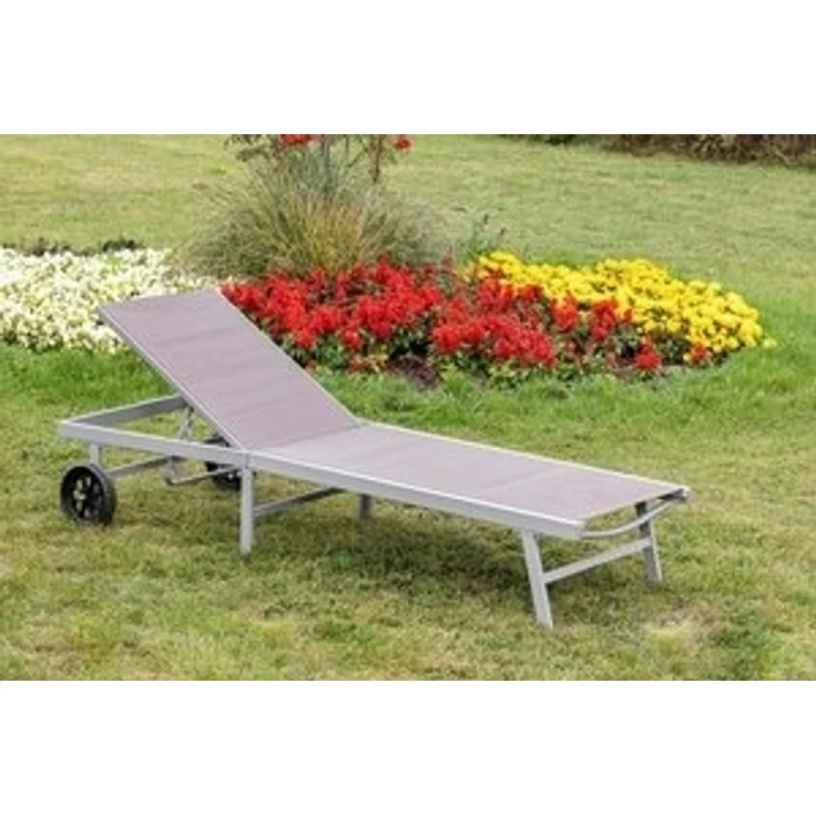 MERXX Gartenliege Aktionsliege, 1 St, 5-fach verstellbar, Aluminiumgestell mit Textilbezug – Bild 4