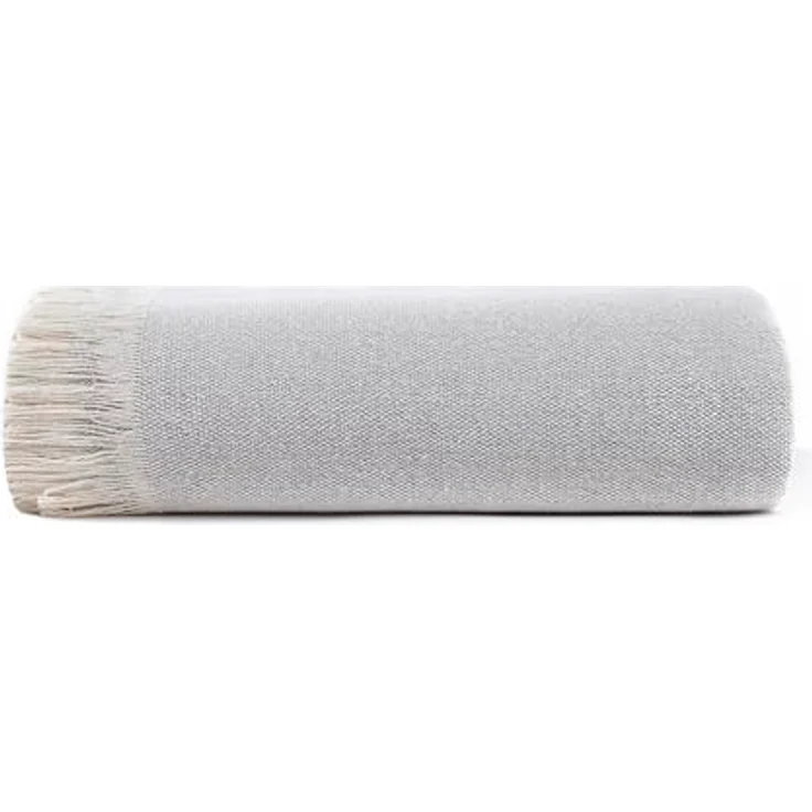Todocama Mehrzweck-Tagesdecke, Tagesdecke, Überwurf für Bett, Sofaüberwurf, Jarapas, einfarbig (180x260 cm, hellgrau). – Bild 3