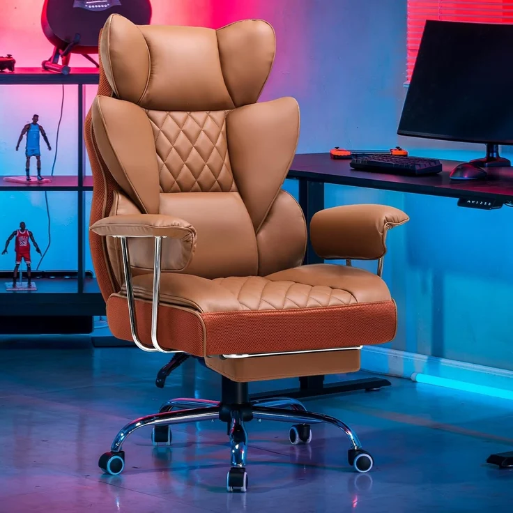 GTPLAYER Gaming-Stuhl Gaming Stuhl, Gamer Stuhl, Ergonomischer Bürostuhl Stoffoberfläche (Packung), Schreibtischstuhl Chefsessel mit Fußstütze höhenverstellbar kunstleder – Bild 2