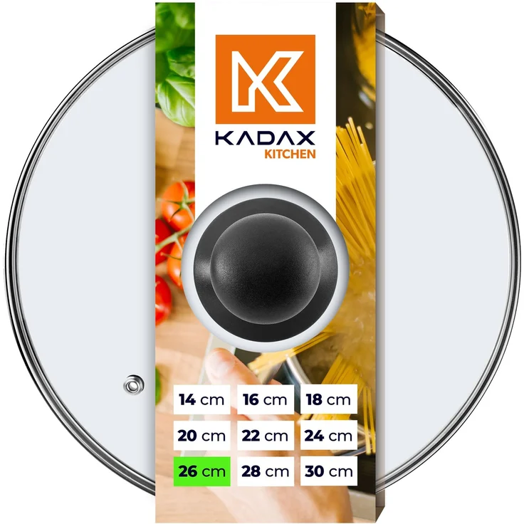 KADAX Hitzebeständiger Brattopfdeckel aus Glas, 26 cm – Bild 1